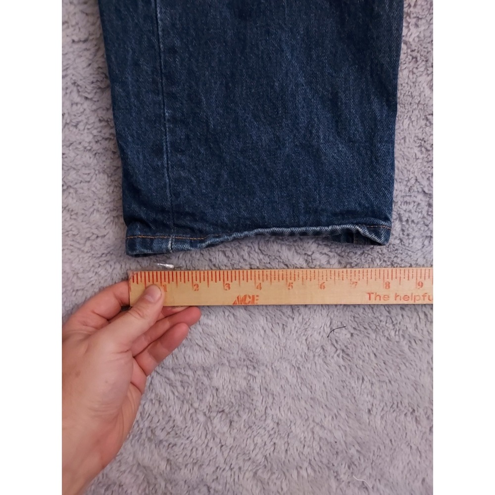 Levis 501xx Jeans Mens 34x32 Button Fly Original Fit Dark Wash Blue Denim Casual - Picture 14 of 15